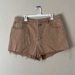NWT Wild Fable Brown High Rise Cutoff Shorts Frayed Women’s Size 16